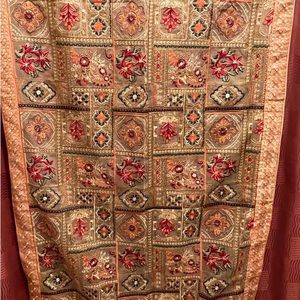 Embroidered organza shawl Indian Pakistani outfit